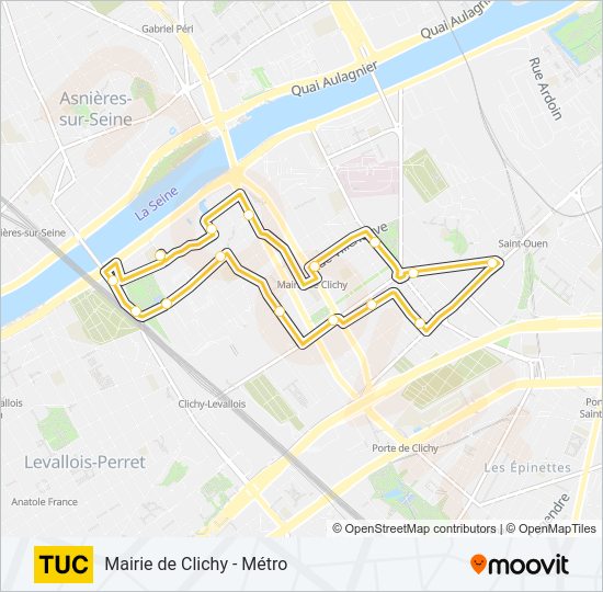 Plan de la ligne TUC de bus