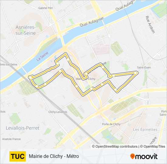 Mapa de TUC de autobús