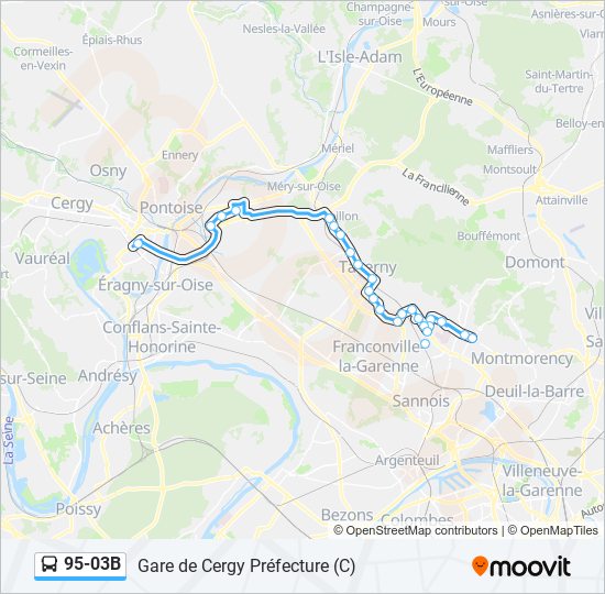 Plan de la ligne 95-03B de 