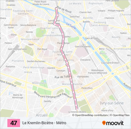 47 Bus Line Map