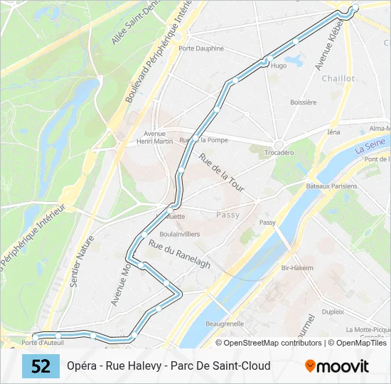 52 Route: Schedules, Stops & Maps - Charles de Gaulle - Étoile