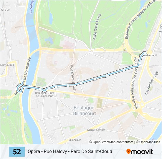 52 Bus Line Map