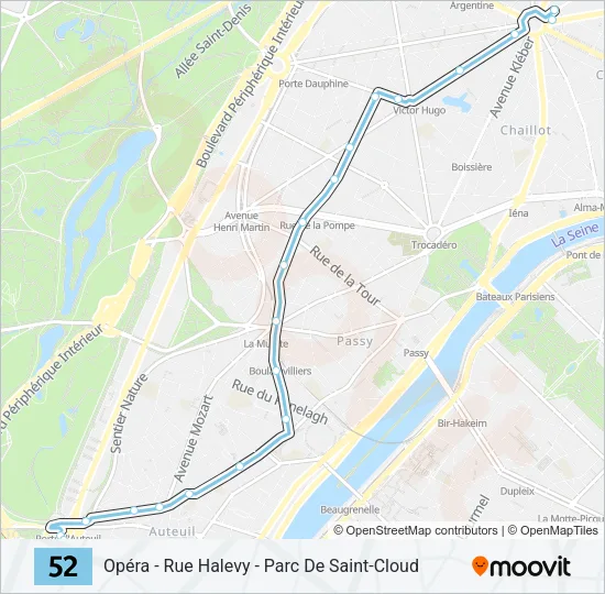 52 Bus Line Map