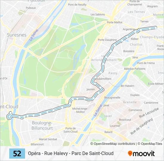 52 Bus Line Map