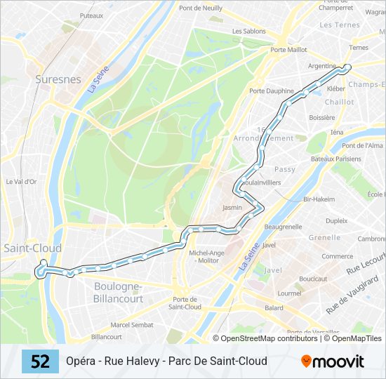 52 Bus Line Map