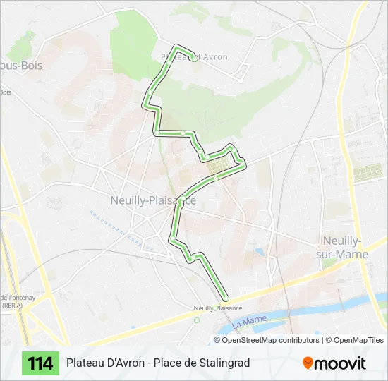 114 Bus Line Map