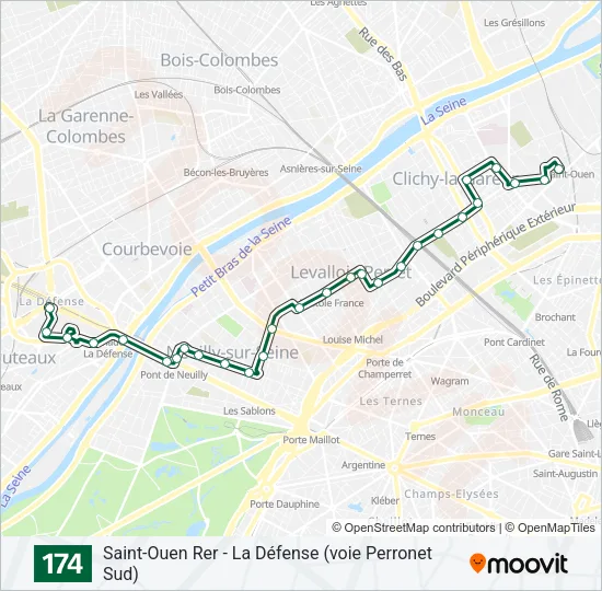 174 Bus Line Map