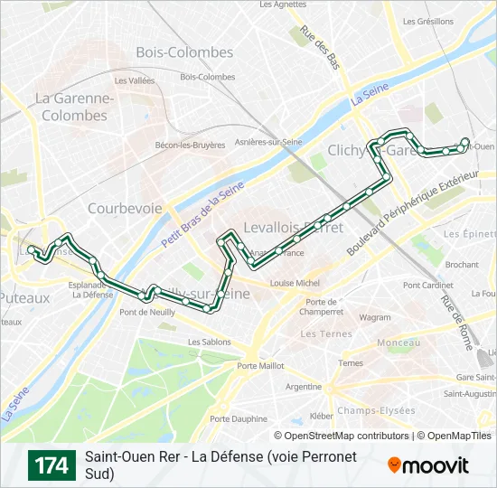 174 Bus Line Map