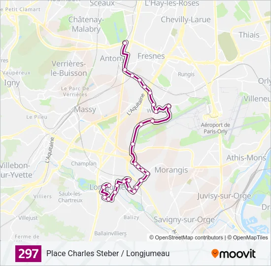297 Bus Line Map