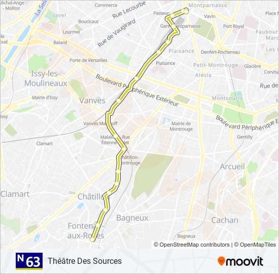 n63 Route: Schedules, Stops & Maps - Théâtre Des Sources (Updated)