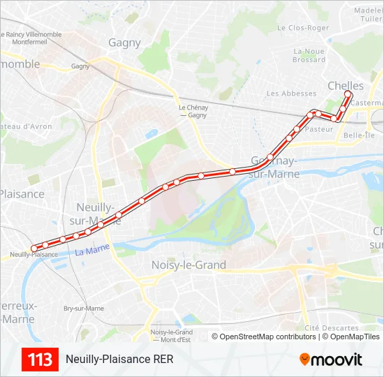 113 Bus Line Map