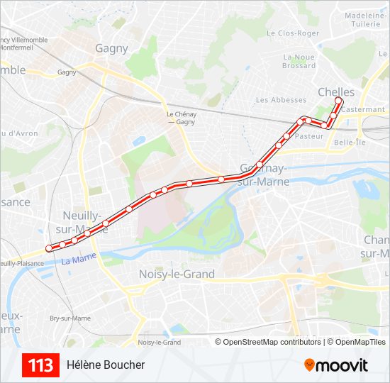 Mapa de 113 de autobús