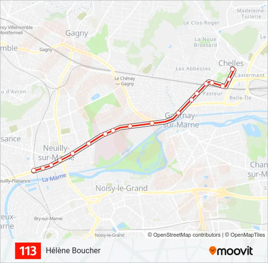 113 Bus Line Map