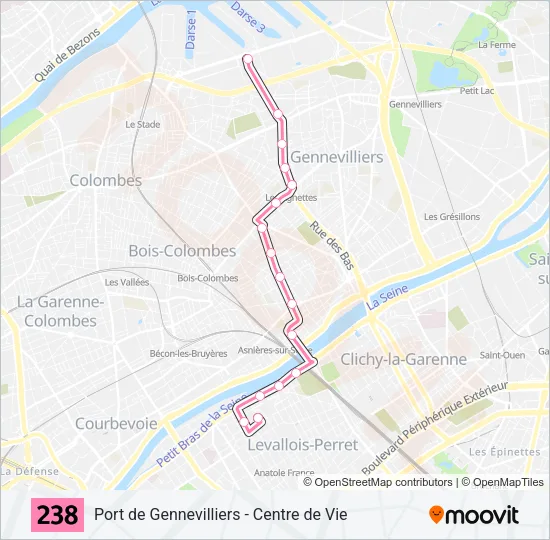 238 Bus Line Map