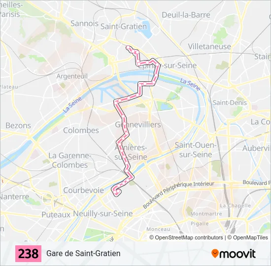 238 Bus Line Map