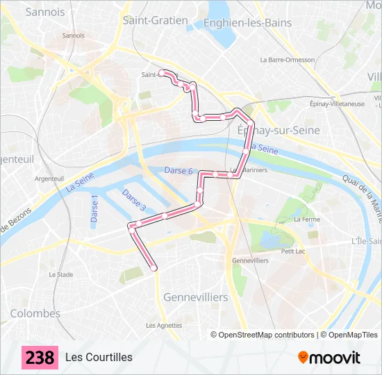 238 Bus Line Map