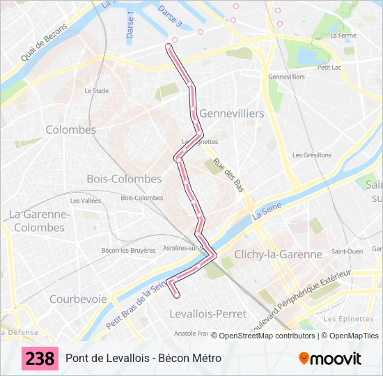 238 Bus Line Map