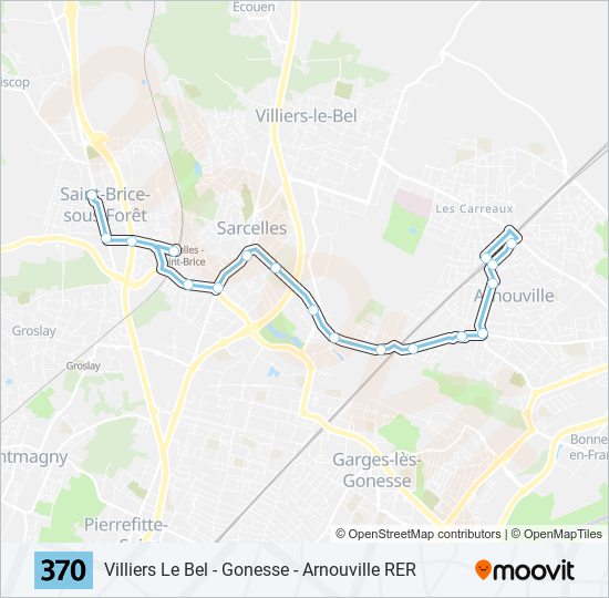 370 bus Line Map