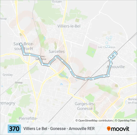 Plan de la ligne 370 de bus