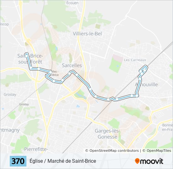 Plan de la ligne 370 de bus