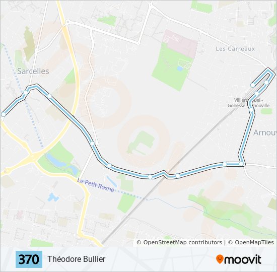 Mapa de 370 de autobús