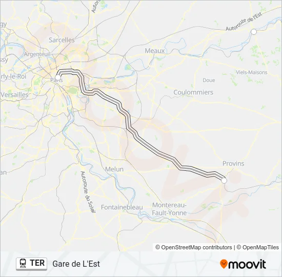 TER Train Line Map