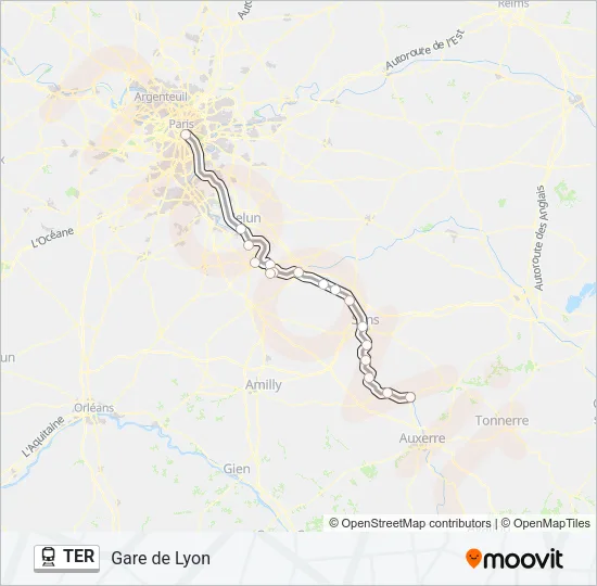 TER Train Line Map