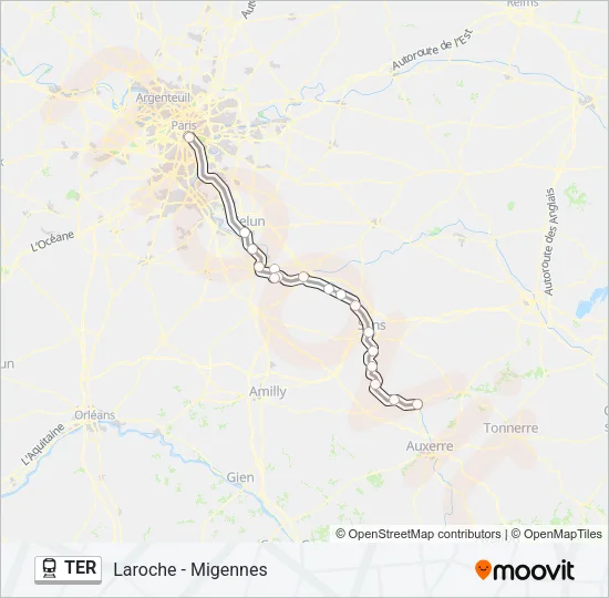 TER Train Line Map