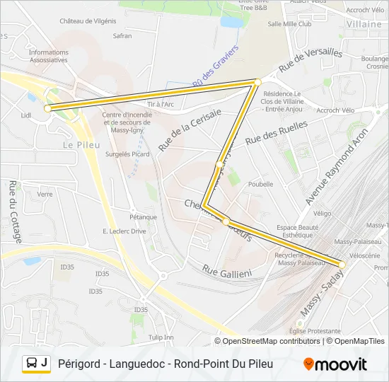 J Bus Line Map