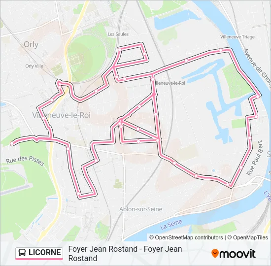 LICORNE Bus Line Map