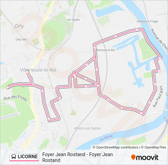LICORNE Bus Line Map