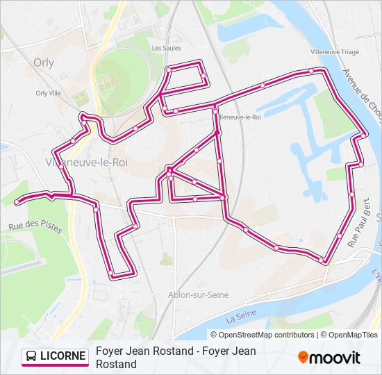 LICORNE bus Line Map