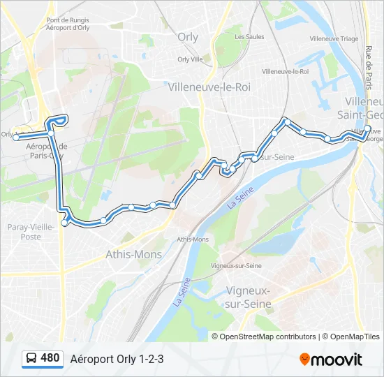 480 Bus Line Map