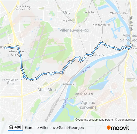 480 Bus Line Map