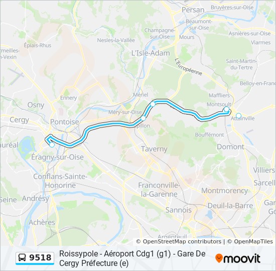 9518 Route Schedules Stops Maps Gare De Montsoult Maffliers Updated