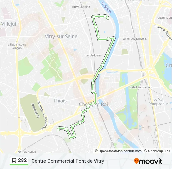 282 Bus Line Map