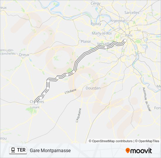 TER train Line Map