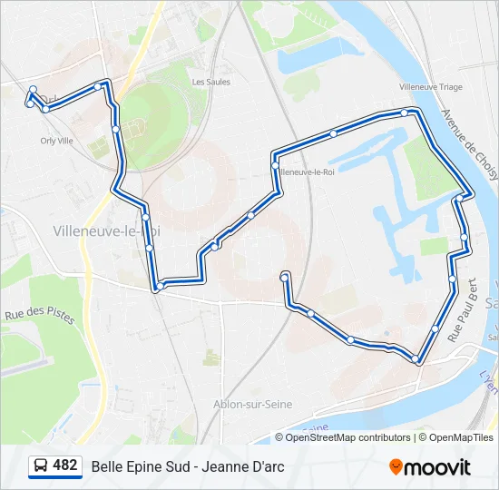 482 Bus Line Map
