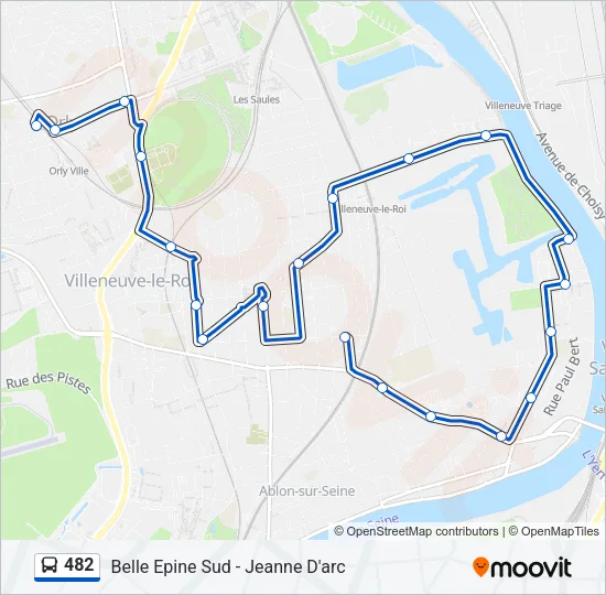 482 Bus Line Map