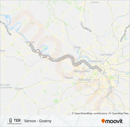 TER Train Line Map