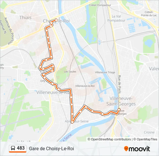 483 Bus Line Map