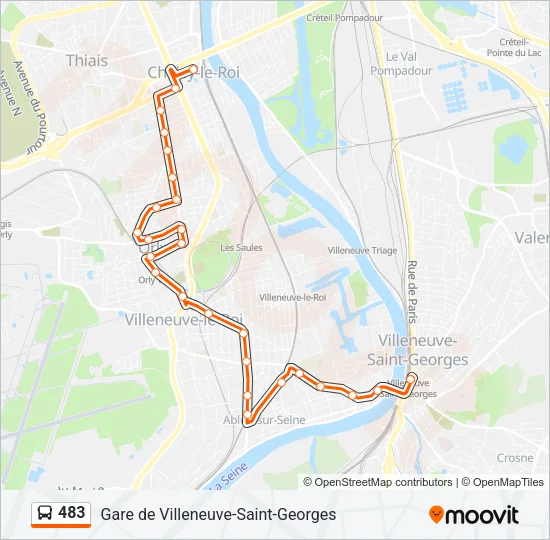 483 Bus Line Map
