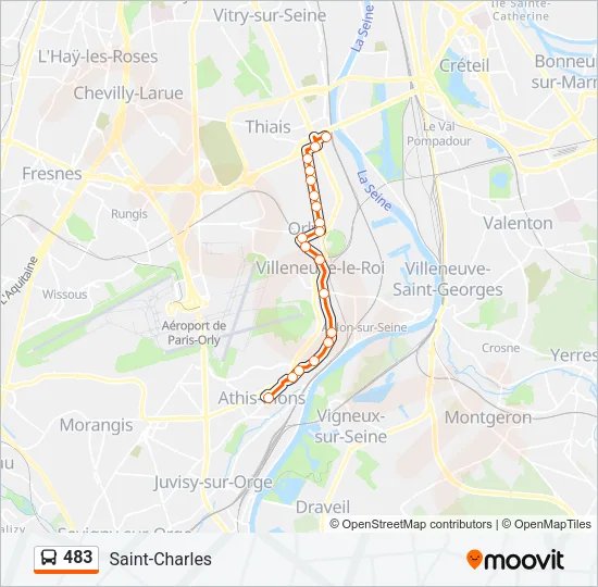 483 Bus Line Map