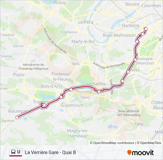 U Bus Line Map