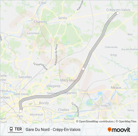 TER Train Line Map