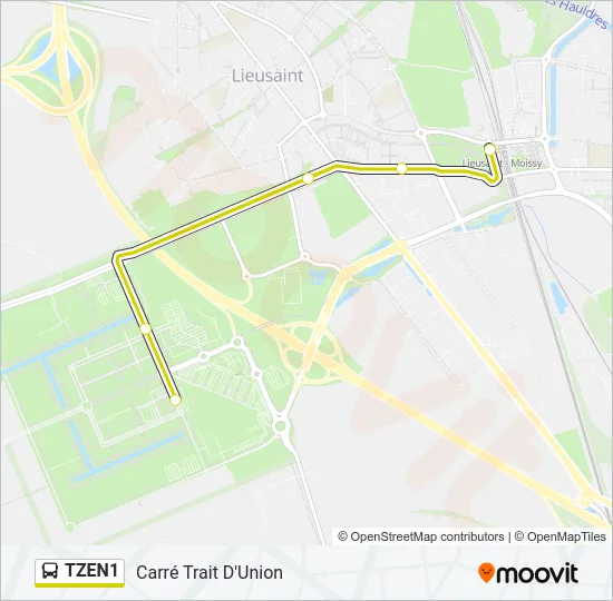 TZEN1 Bus Line Map