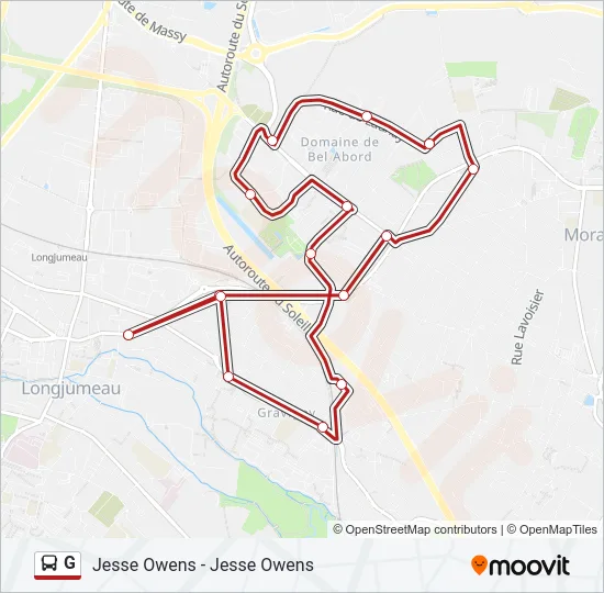 G Bus Line Map