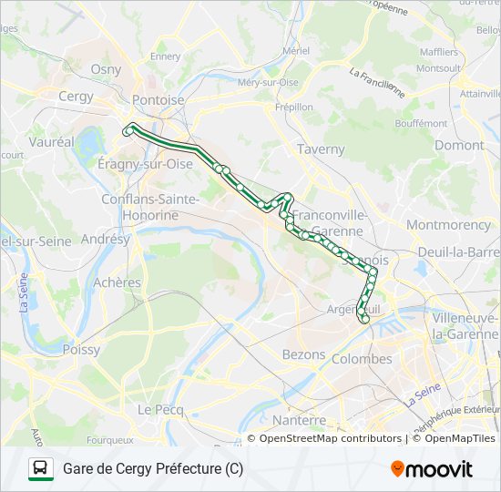 9519 Route Schedules Stops Maps Gare De Cergy Prefecture C Updated