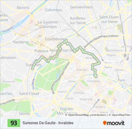 93 Route: Schedules, Stops & Maps - Invalides (Updated)