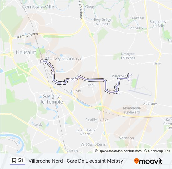 51 Bus Line Map